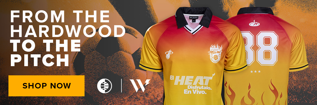 From the Hardwood to the Pitch | HEAT Soccer Jersey | Shop Now 