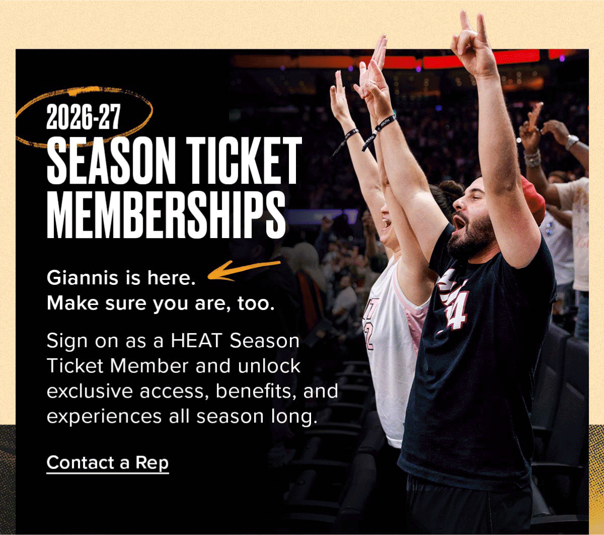 2026-27 Season Ticket Memberships | Contact a Rep