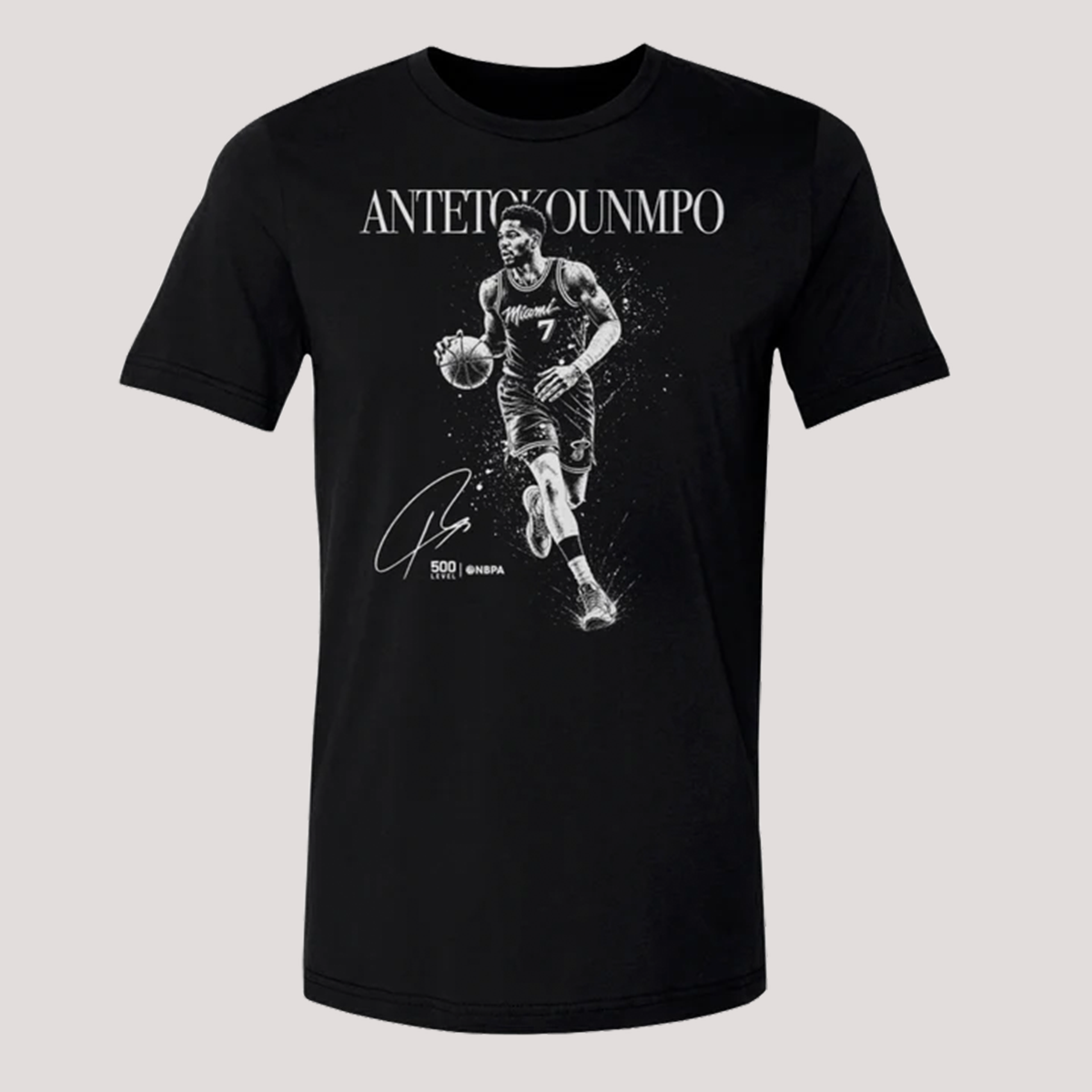 Giannis Antetokounmpo 500 Level Miami HEAT Dribble Tee