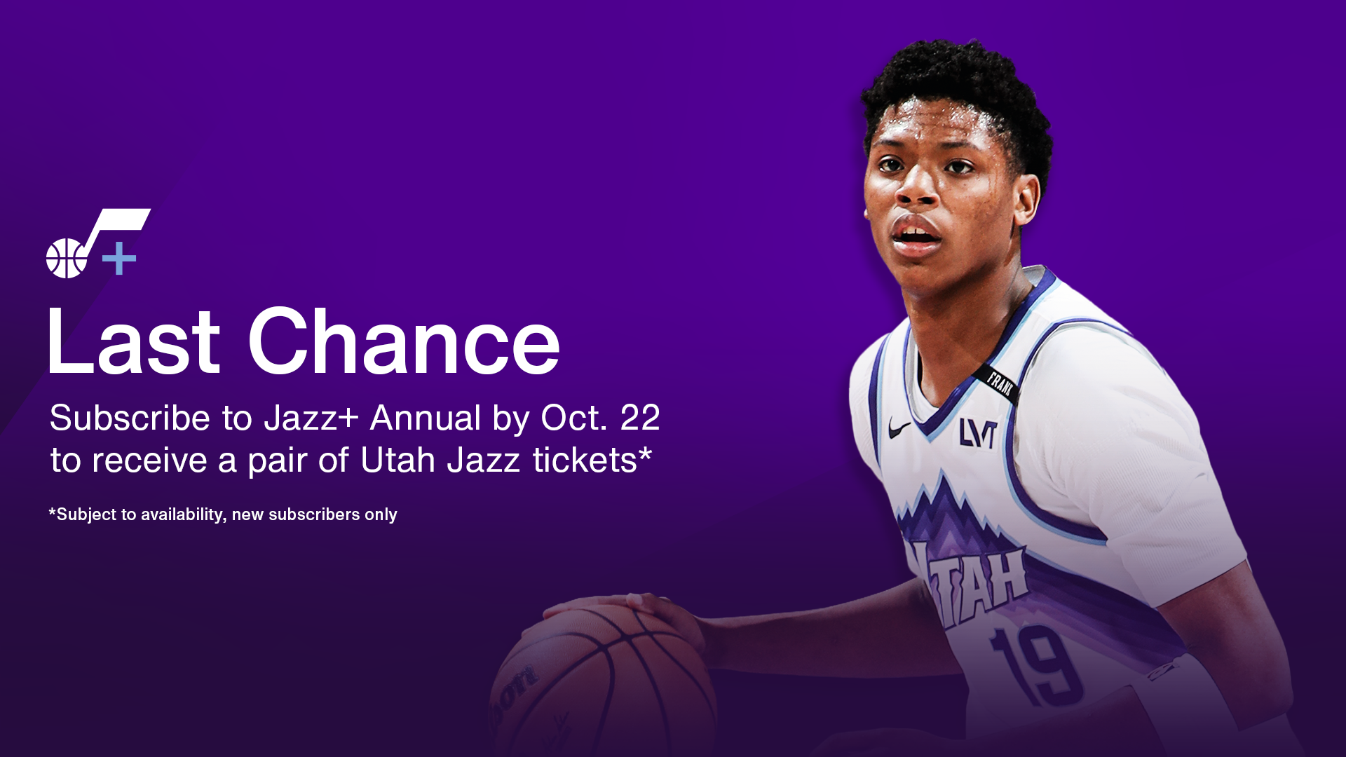 Last Opportunity Before the Season to Subscribe to Jazz+ Today