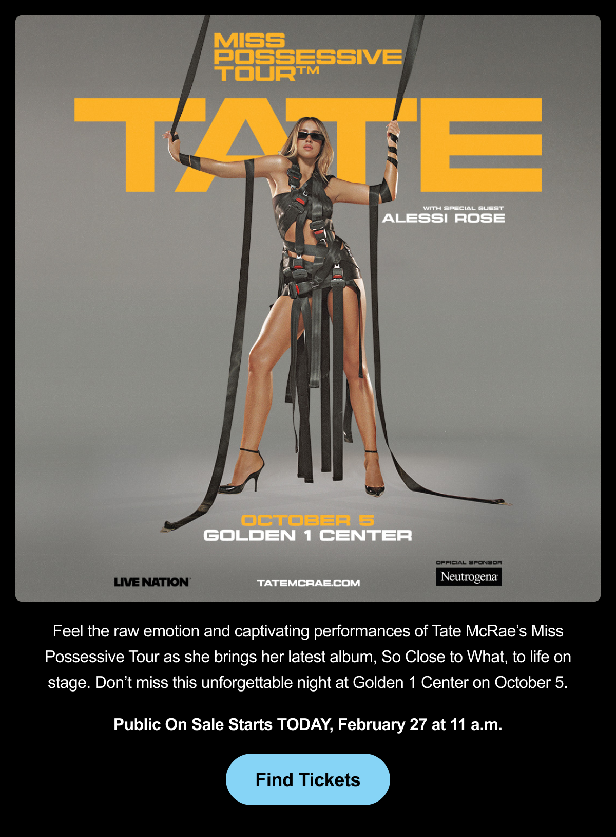 Find Tickets - Tate McRae