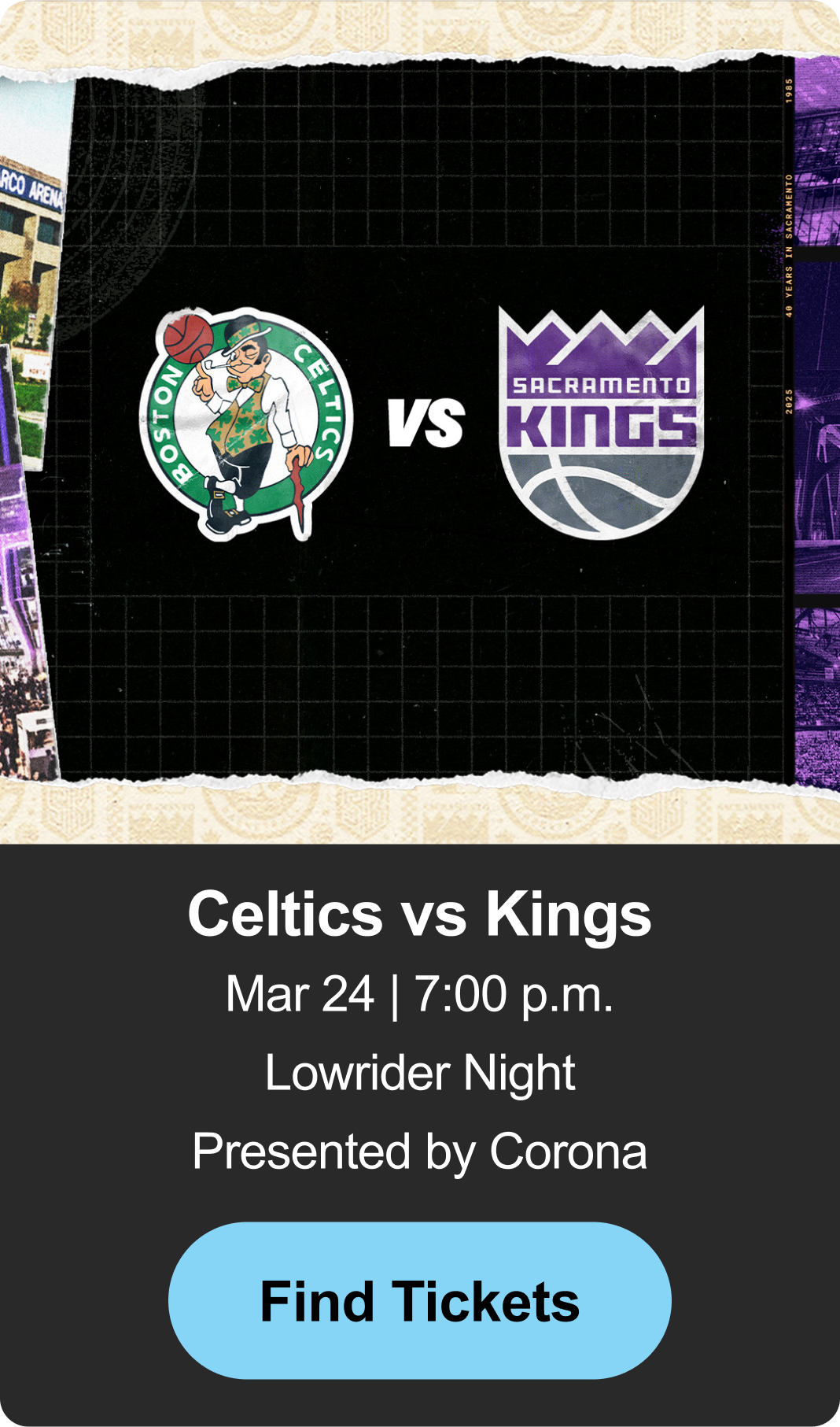 Find Tickets - Celtics vs Kings