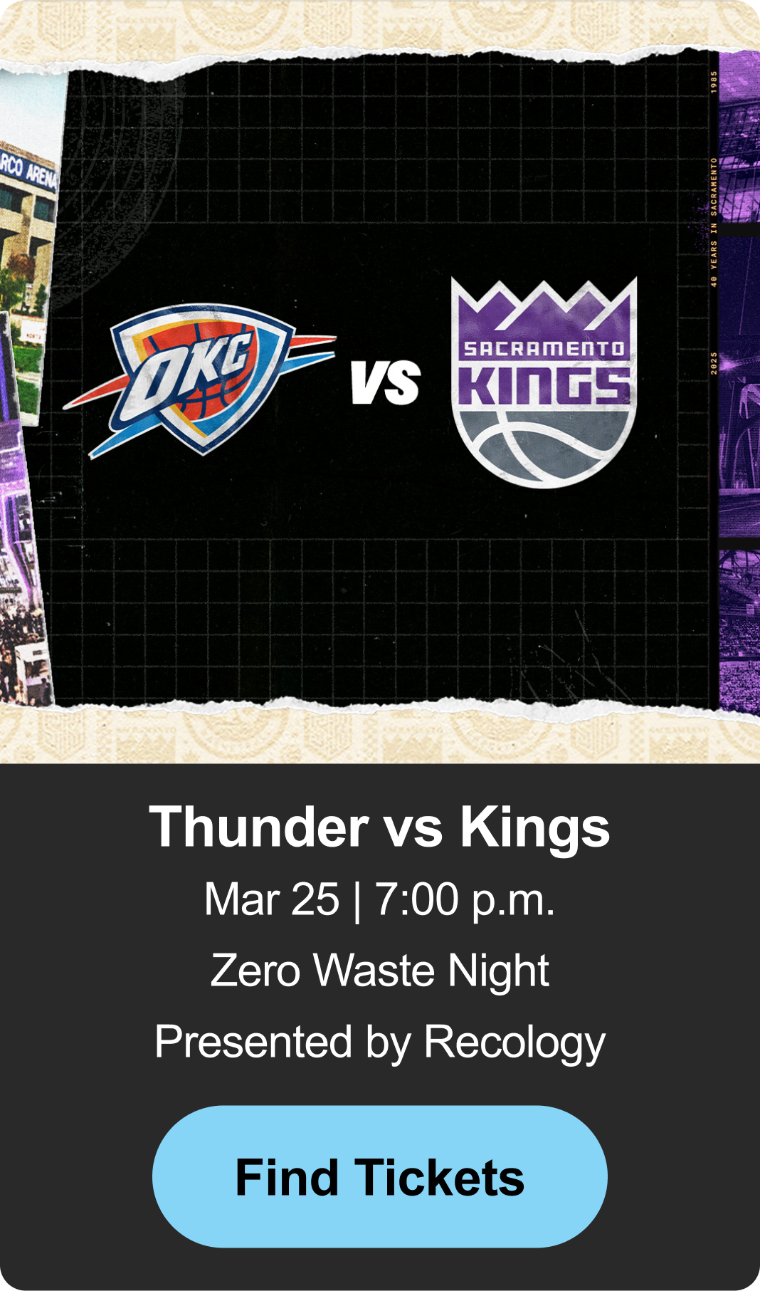 Find Tickets - Thunder vs Kings