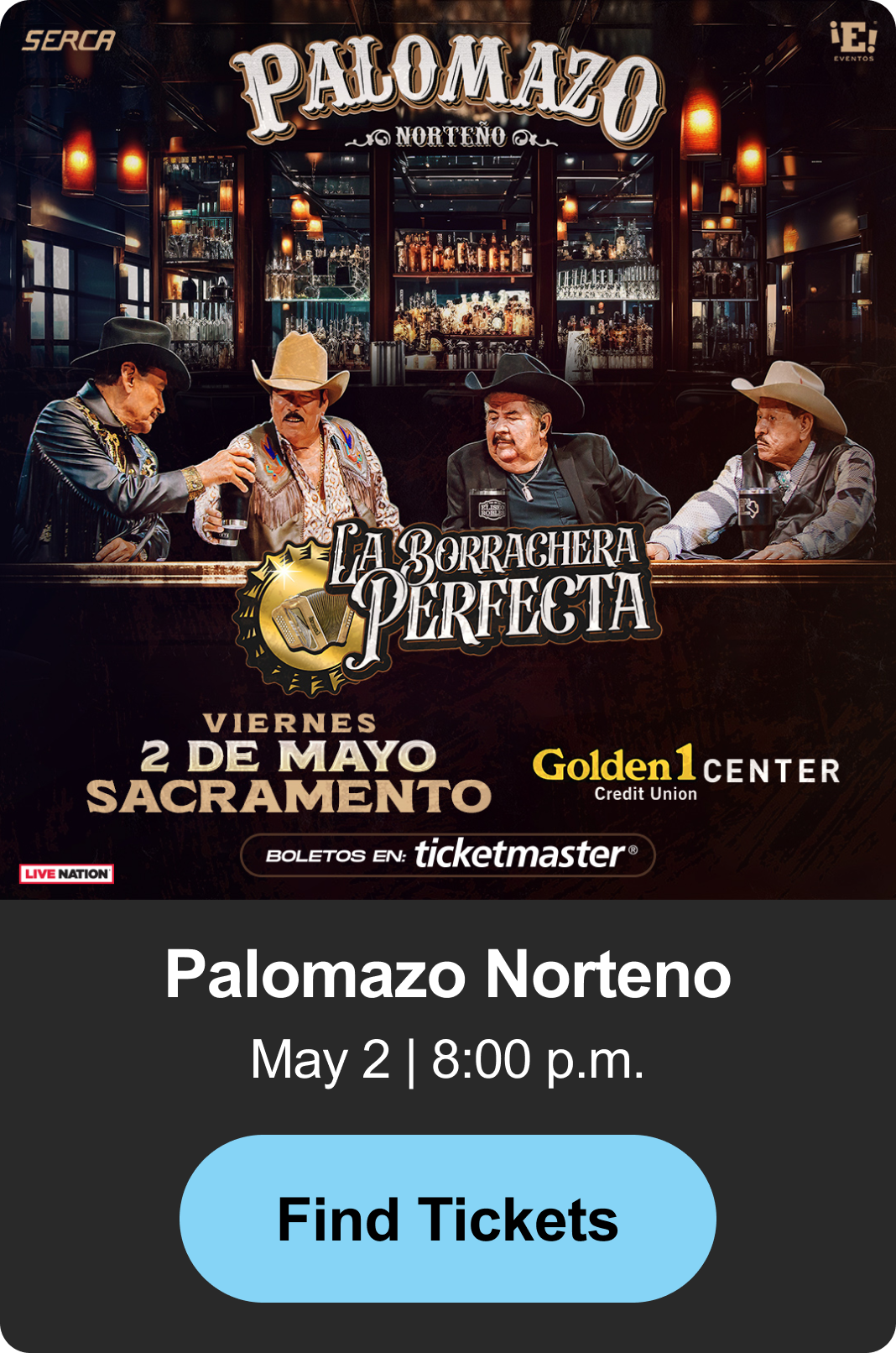 Find Tickets - Palomazo Norteno