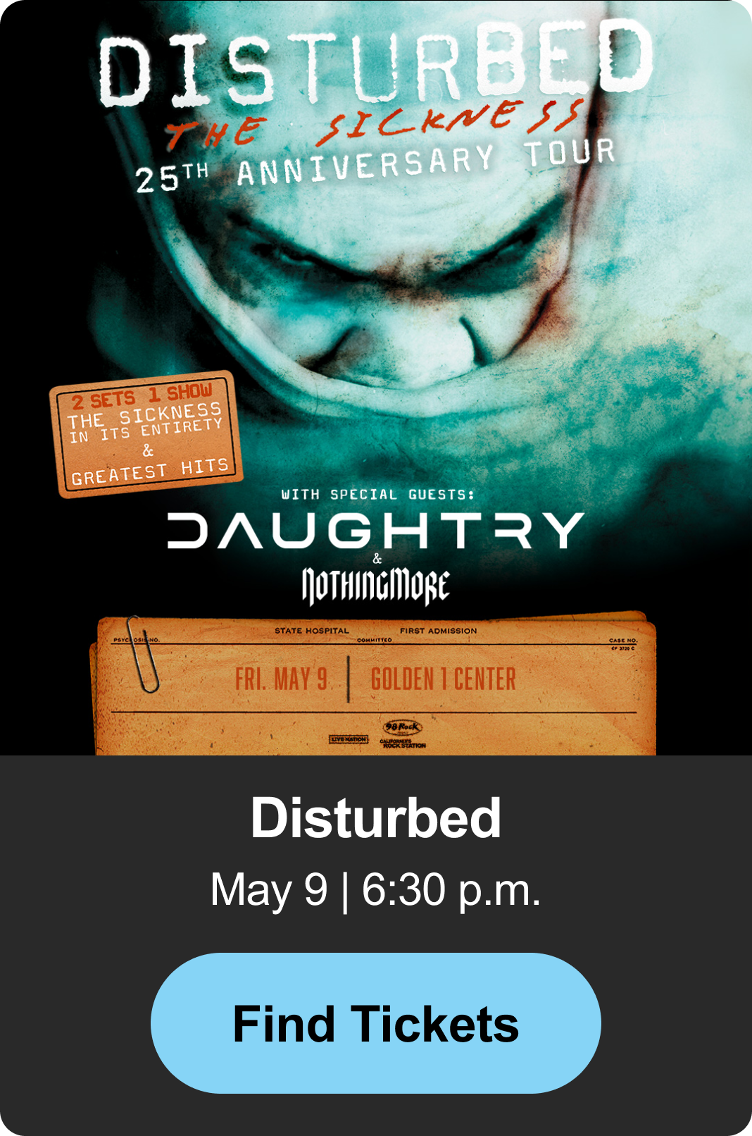 Find Tickets - Disturbed