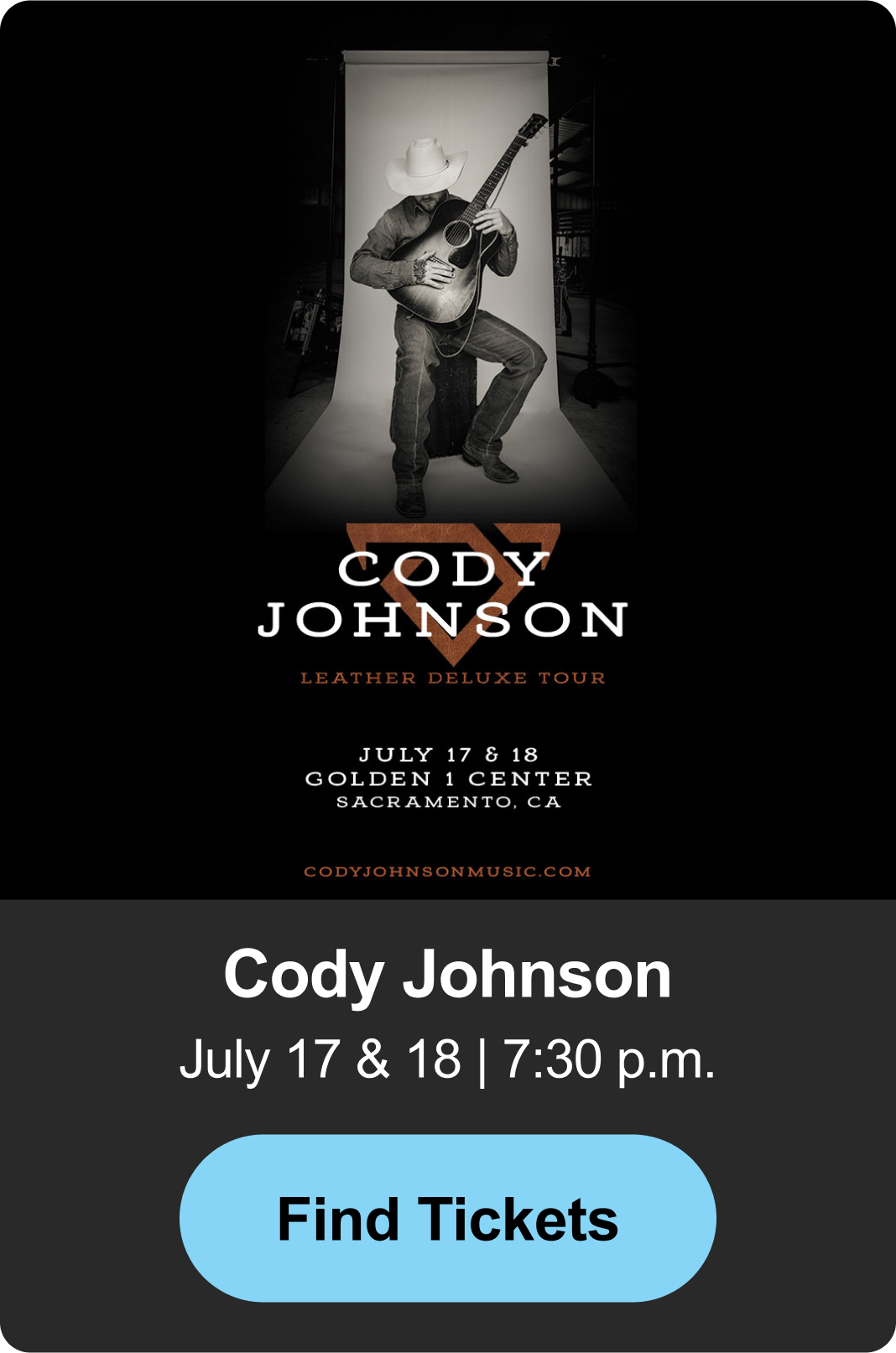 Find Tickets - Cody Johnson