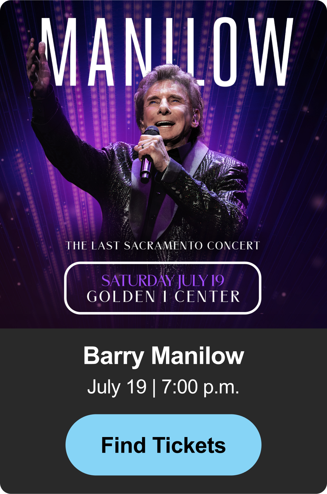 Find Tickets - Barry Manilow