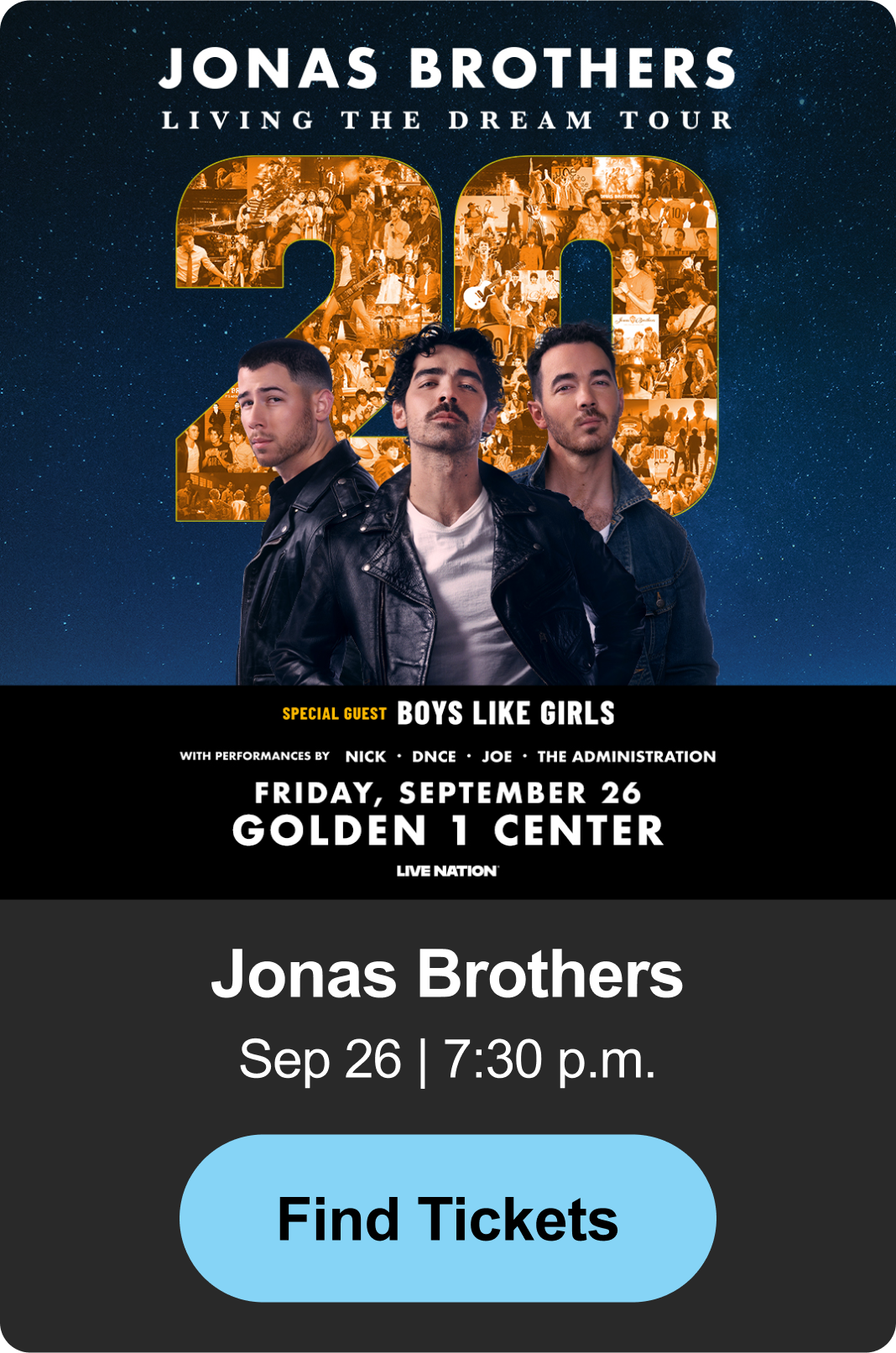 Find Tickets - Jonas Brothers