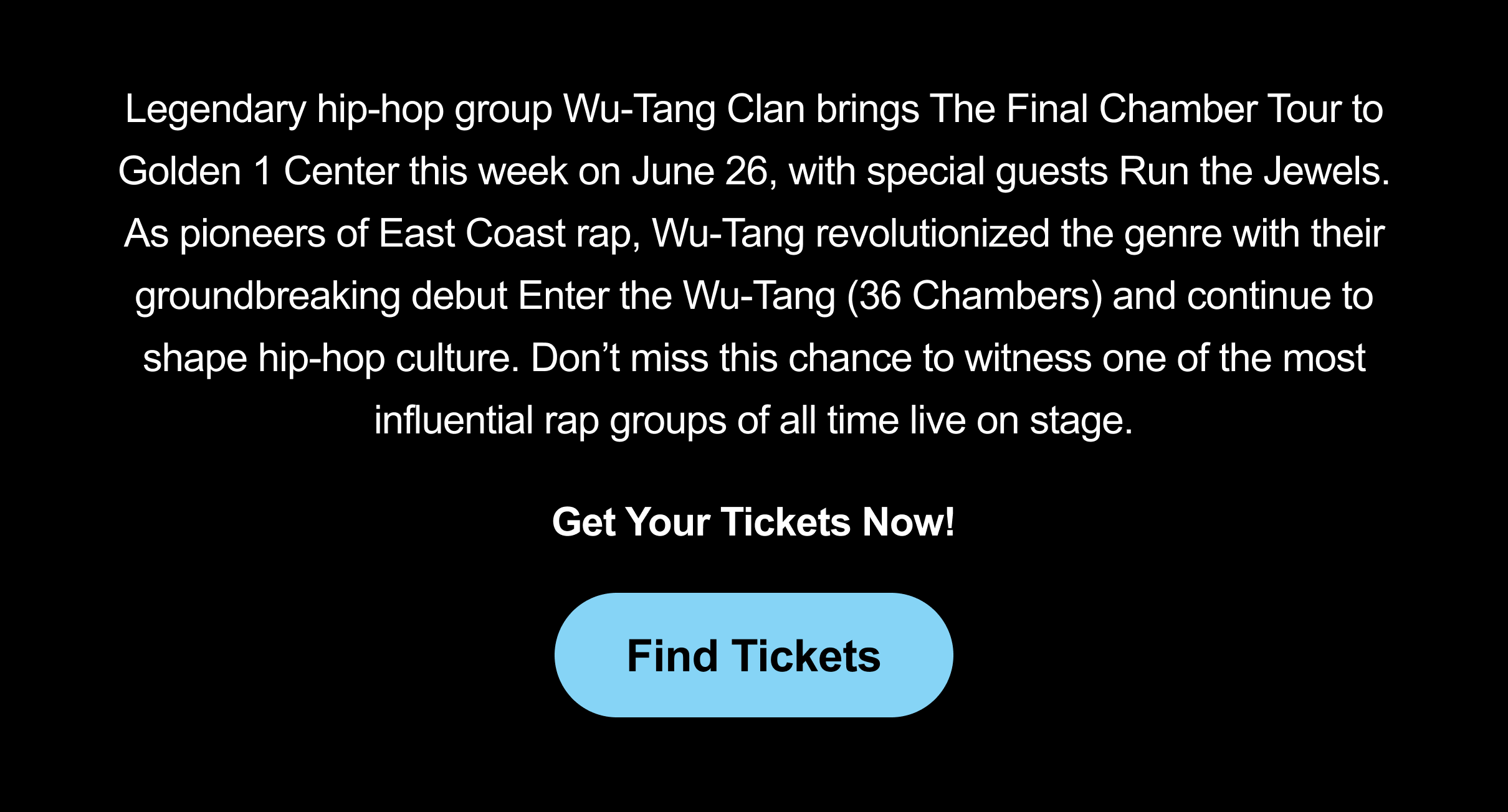 Find Tickets - Wu-Tang Clan