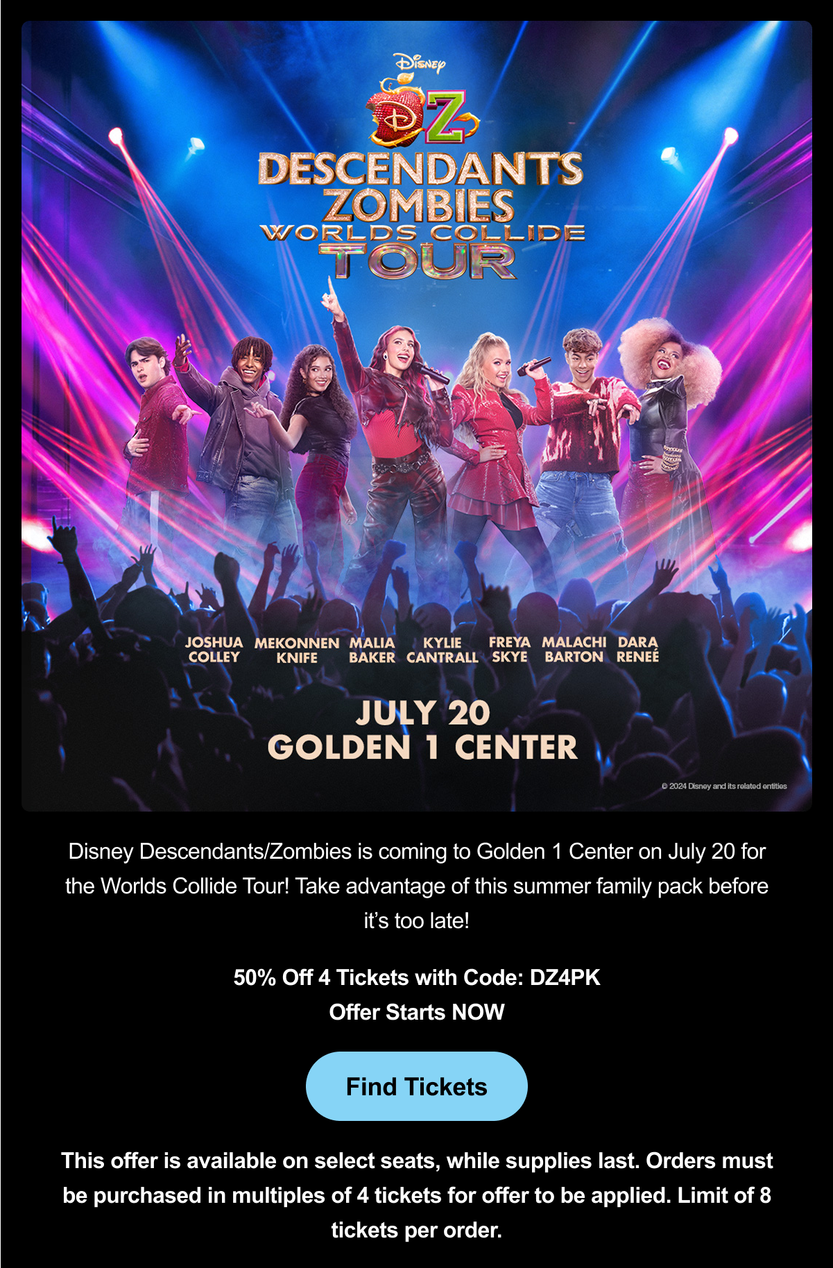 Find Tickets - Disney Descendants/Zombies