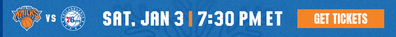 Saturday 1/3 NYK vs PHI