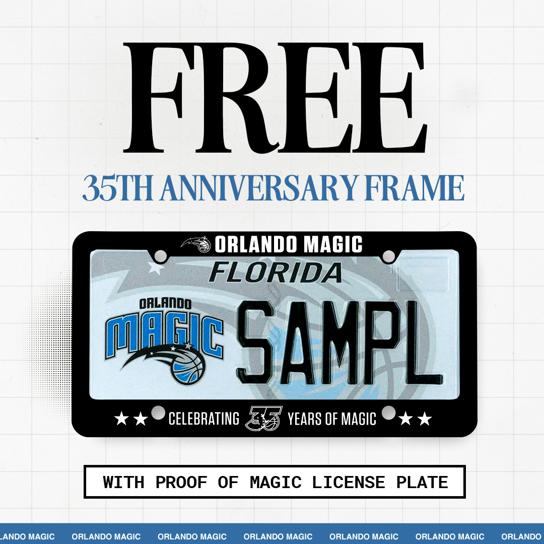 Free 35th Anniversary Frame With Proof of Magic License Plate