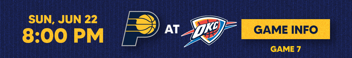 Pacers at Thunder Game. 7 Info