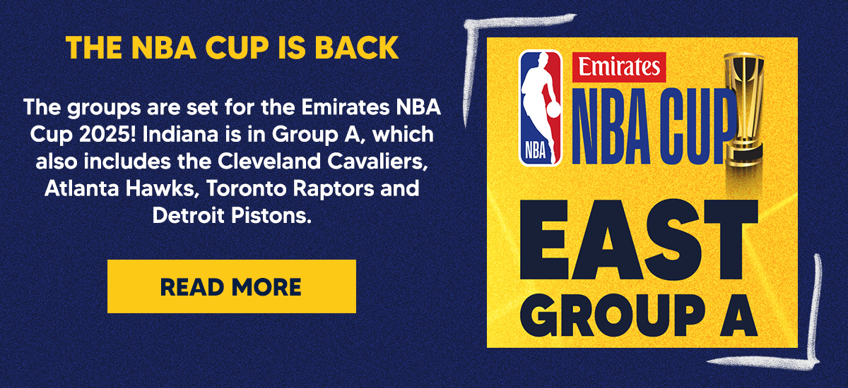 The groups are set for the Emirates NBA Cup 2025! Indiana is in Group A, which also includes the Cleveland Cavaliers, Atlanta Hawks, Toronto Raptors and Detroit Pistons.
