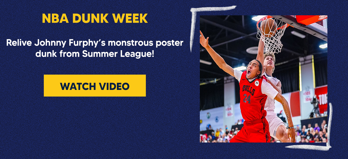 Relive Johnny Furphy’s monstrous poster dunk from Summer League!
