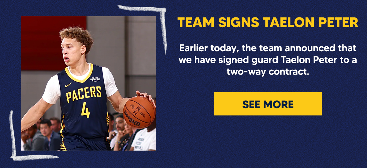 Earlier today, the team announced that we have signed guard Taelon Peter to a two-way contract.
