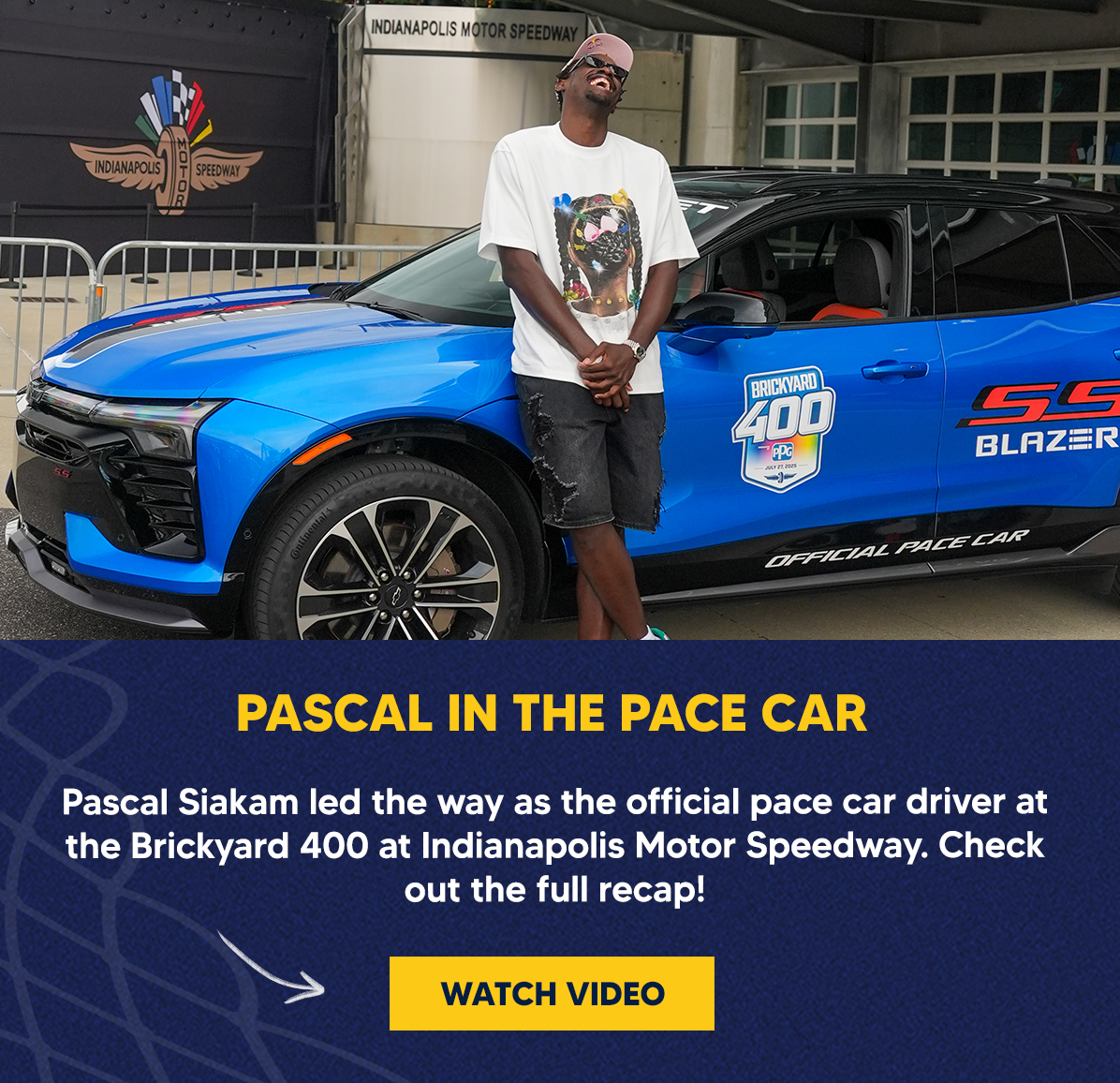 Pascal Siakam led the way as the official pace car driver at the Brickyard 400 at Indianapolis Motor Speedway. Check out the full recap!