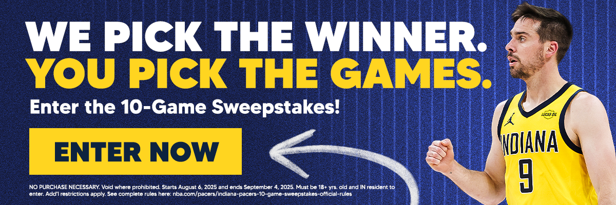 Enter the Pacers 10-Game Sweepstakes!
