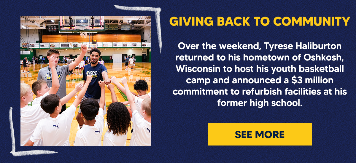 Over the weekend, Tyrese Haliburton returned to his hometown of Oshkosh, Wisconsin to host his youth basketball camp and announced a $3 million commitment to refurbish facilities at his former high school.
