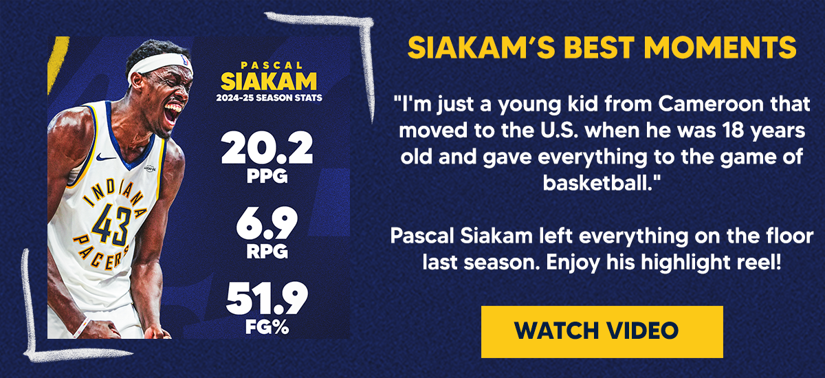 "I'm just a young kid from Cameroon that moved to the U.S. when he was 18 years old and gave everything to the game of basketball." Pascal Siakam left everything on the floor last season. Enjoy his highlight reel!