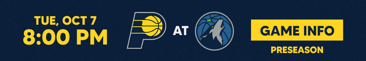 Pacers at Timberwolves Game Info