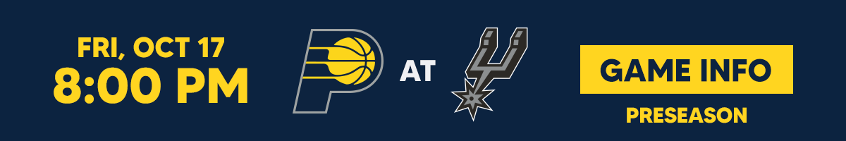 Pacers at Spurs Game Info
