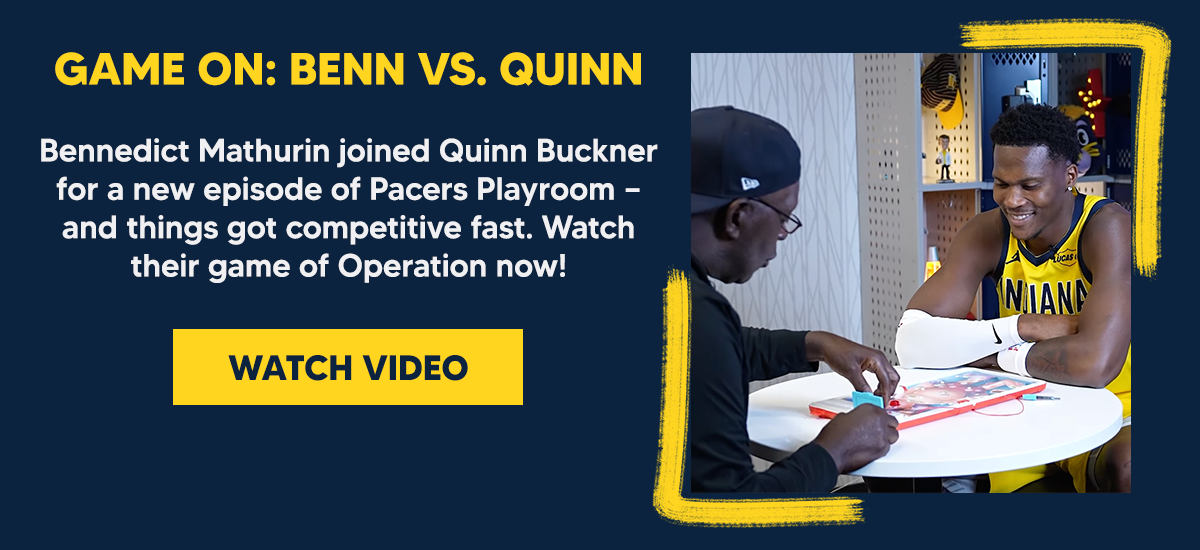 Bennedict Mathurin joined Quinn Buckner for a new episode of Pacers Playroom — and things got competitive fast. Watch their game of Operation now!
