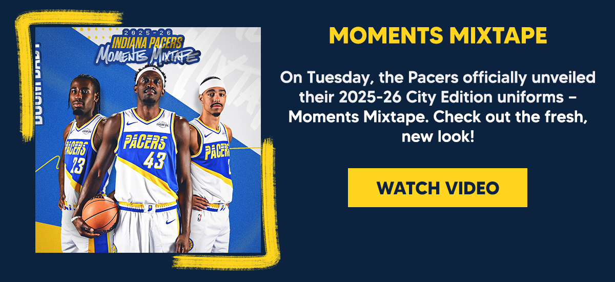 On Tuesday, the Pacers officially unveiled their 2025-26 City Edition uniforms — Moments Mixtape. Check out the fresh, new look!