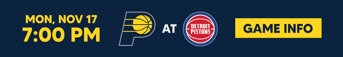 Pacers at Pistons Game Info
