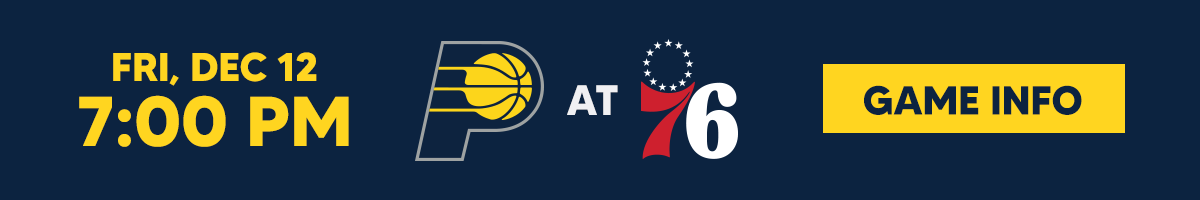 Pacers at 76ers Game Info