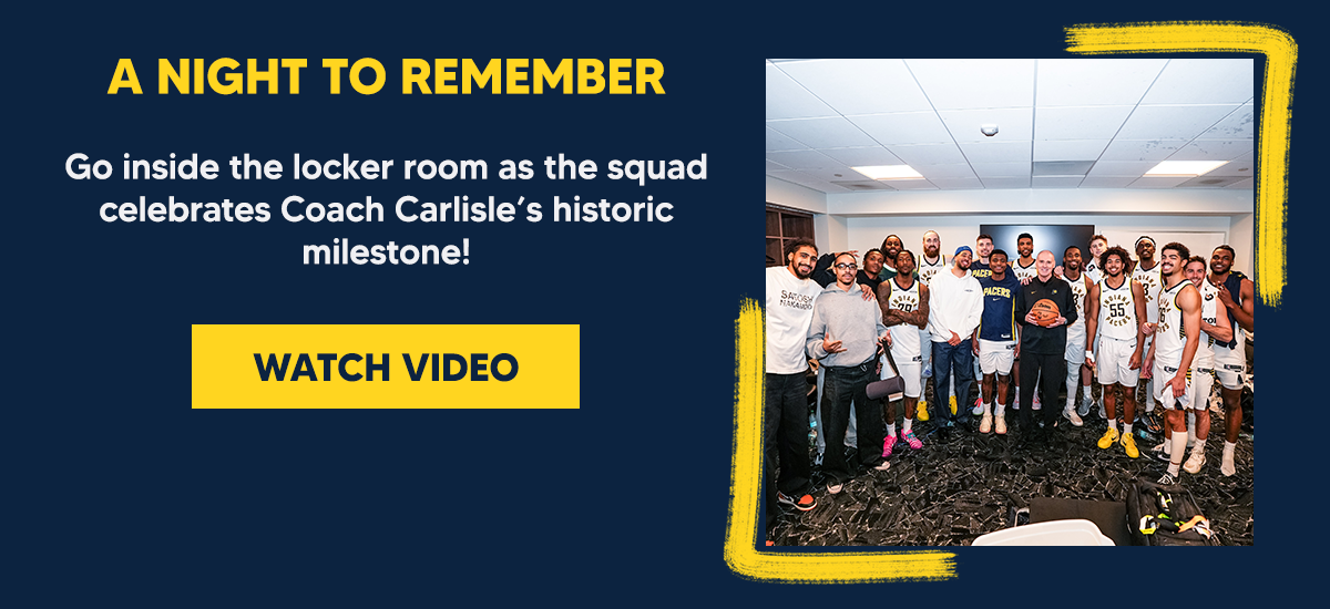 Go inside the locker room as the squad celebrates Coach Carlisle’s historic milestone!