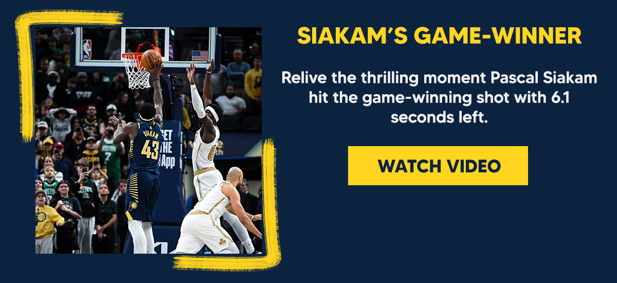 Relive the thrilling moment Pascal Siakam hit the game-winning shot with 6.1 seconds left.