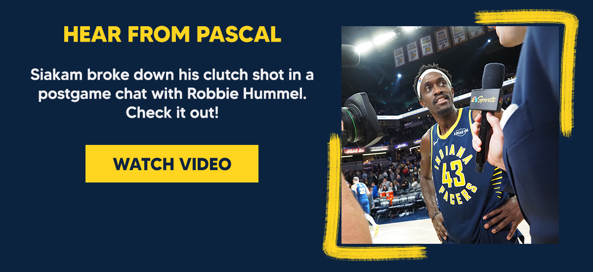 Siakam broke down his clutch shot in a postgame chat with Robbie Hummel. Check it out! 