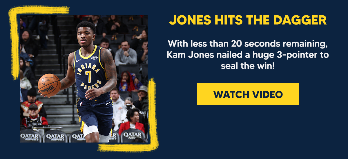 With less than 20 seconds remaining, Kam Jones nailed a huge 3-pointer to seal the win!