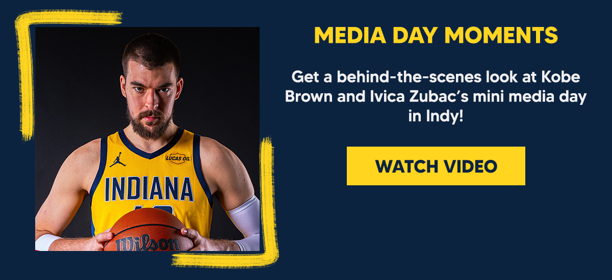 Get a behind-the-scenes look at Kobe Brown and Ivica Zubac’s mini media day in Indy!