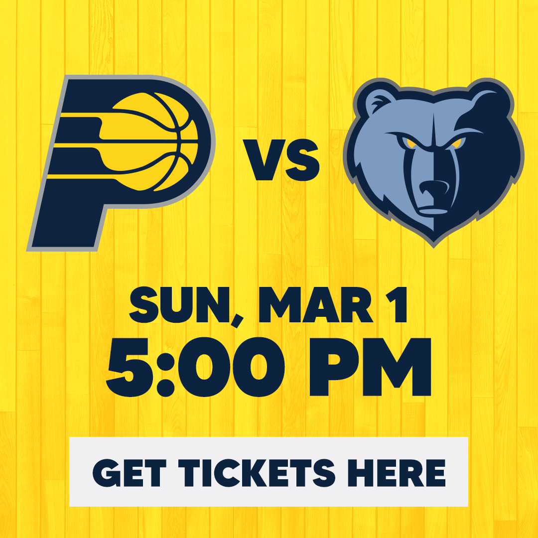 Get tickets to Pacers vs. Grizzlies!