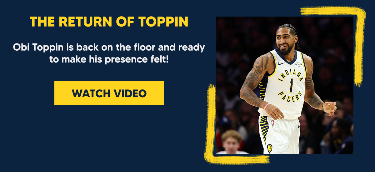 Obi Toppin is back on the floor and ready to make his presence felt!
