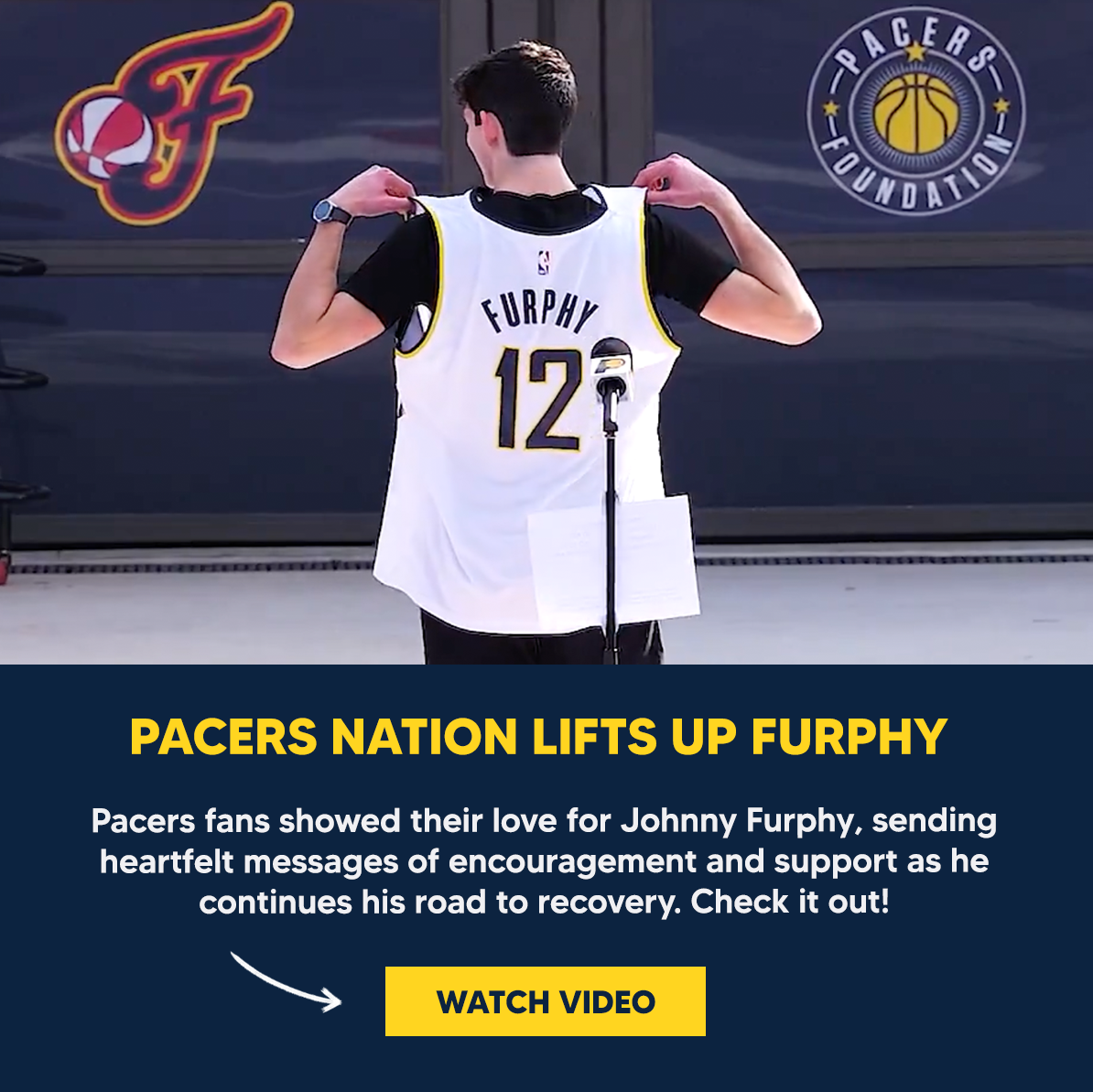 Pacers fans showed their love for Johnny Furphy, sending heartfelt messages of encouragement and support as he continues his road to recovery. Check it out!
