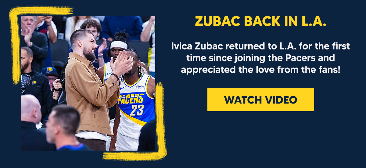 Ivica Zubac returned to L.A. for the first time since joining the Pacers and appreciated the love from the fans!