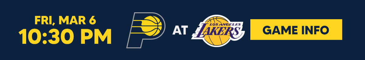 Pacers at Lakers Game Info
