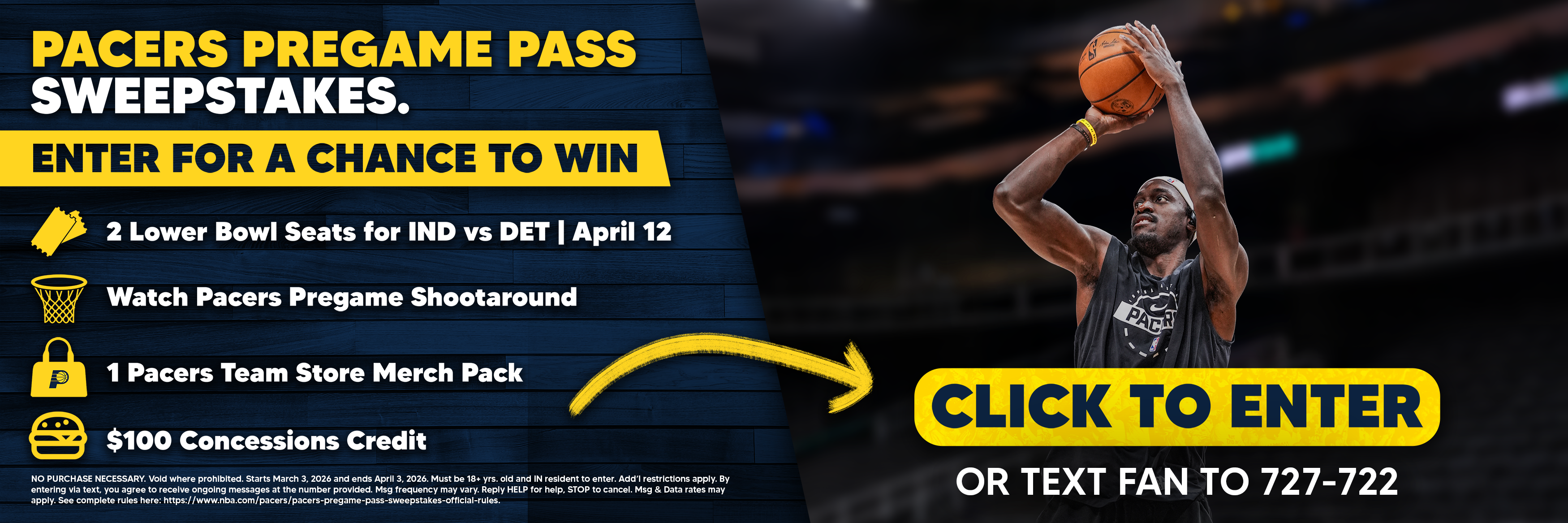 Enter our Pacers Pregame Pass Sweepstakes!