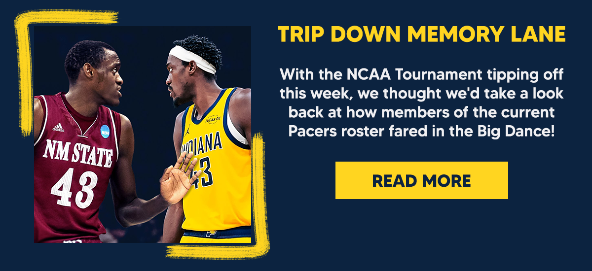 With the NCAA Tournament tipping off this week, we thought we'd take a look back at how members of the current Pacers roster fared in the Big Dance!