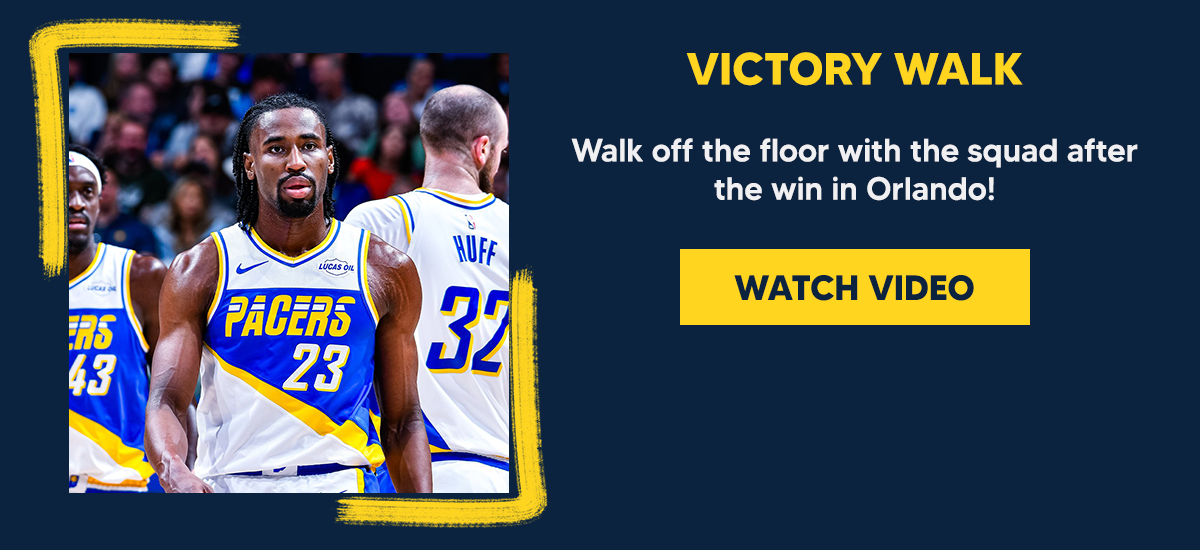 Walk off the floor with the squad after the win in Orlando!