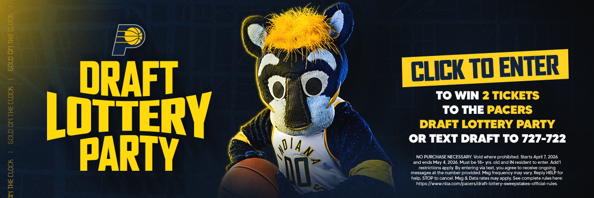 Enter now for your chance to win two tickets to the Pacers Draft Lottery Party!
