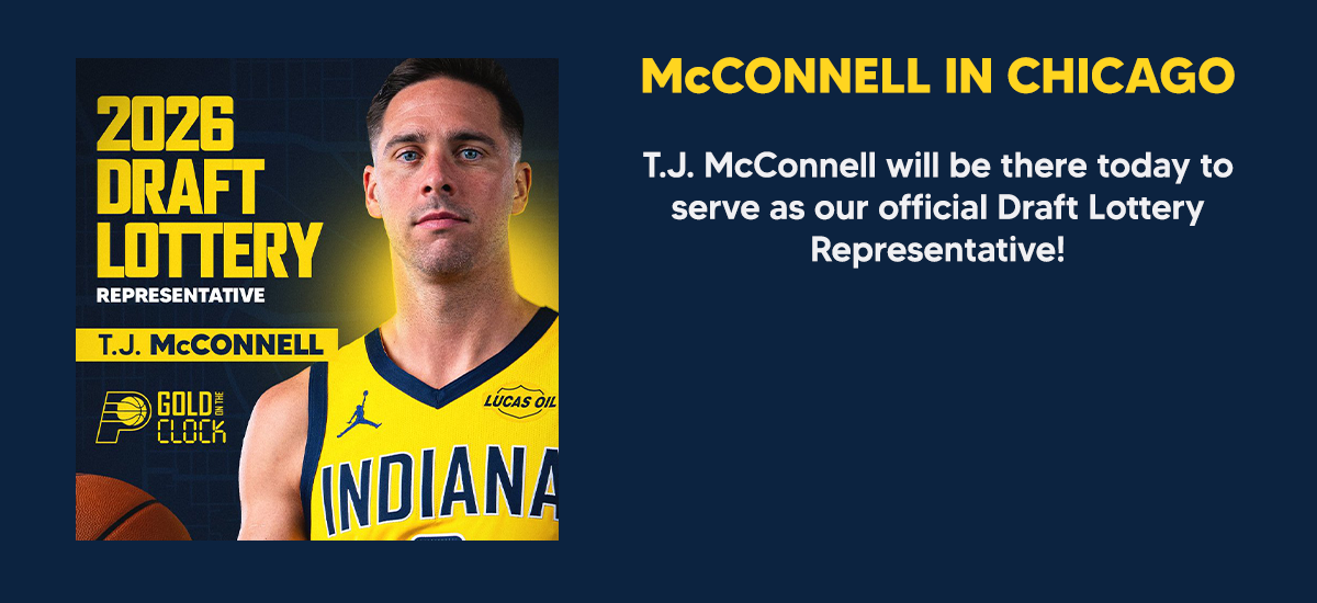 T.J. McConnell will be there today to serve as our official Draft Lottery Representative!