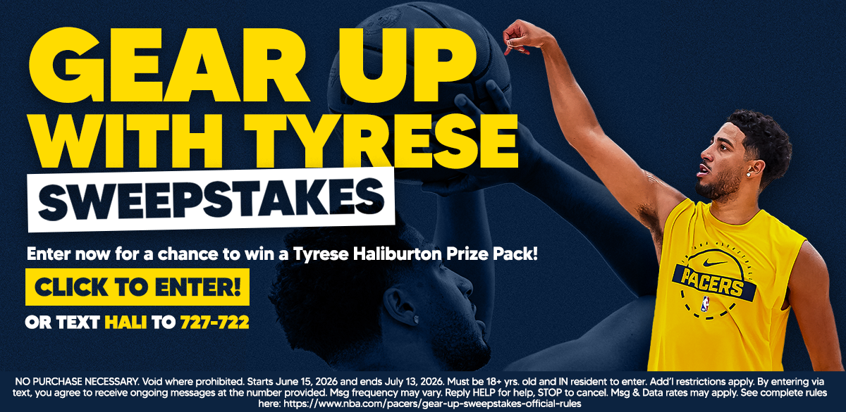 Enter our Gear Up With Tyrese Sweepstakes for a chance to win a Tyrese Haliburton prize pack!