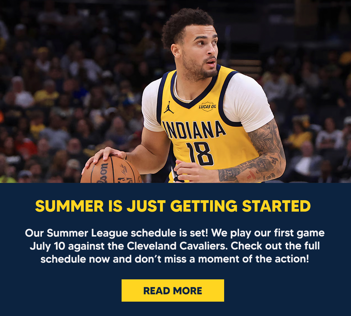 Our Summer League schedule is set! We play our first game July 10 against the Cleveland Cavaliers. Check out the full schedule now and don’t miss a moment of the action!