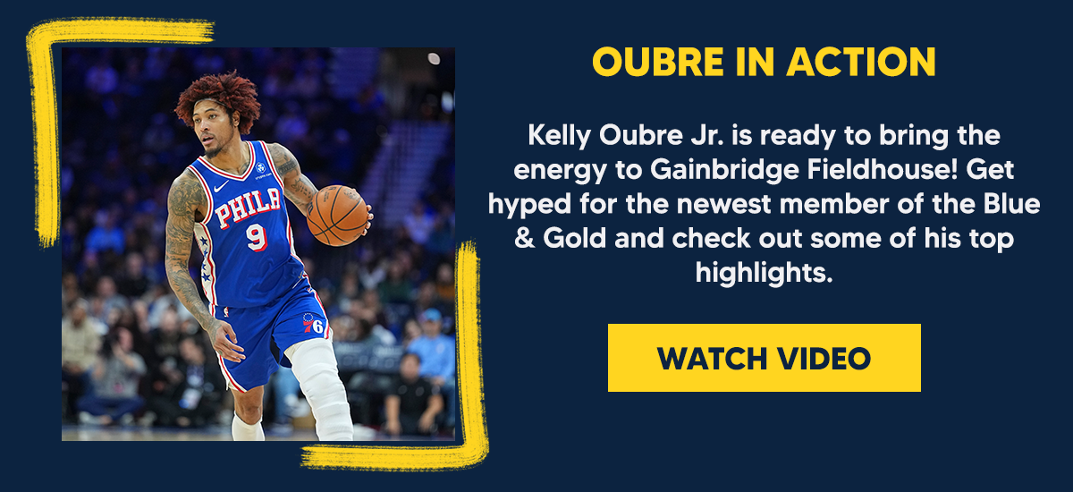 Kelly Oubre Jr. is ready to bring the energy to Gainbridge Fieldhouse! Get hyped for the newest member of the Blue & Gold and check out some of his top highlights.