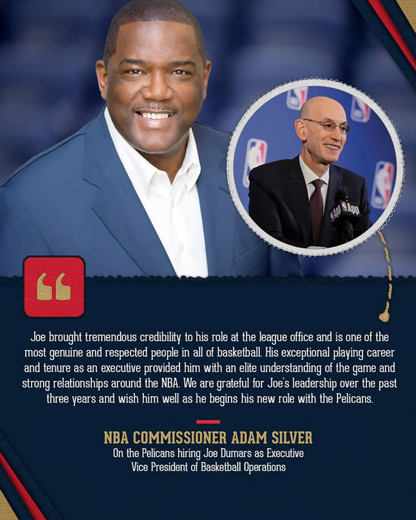 Joe Dumars - Adam Silver Quote