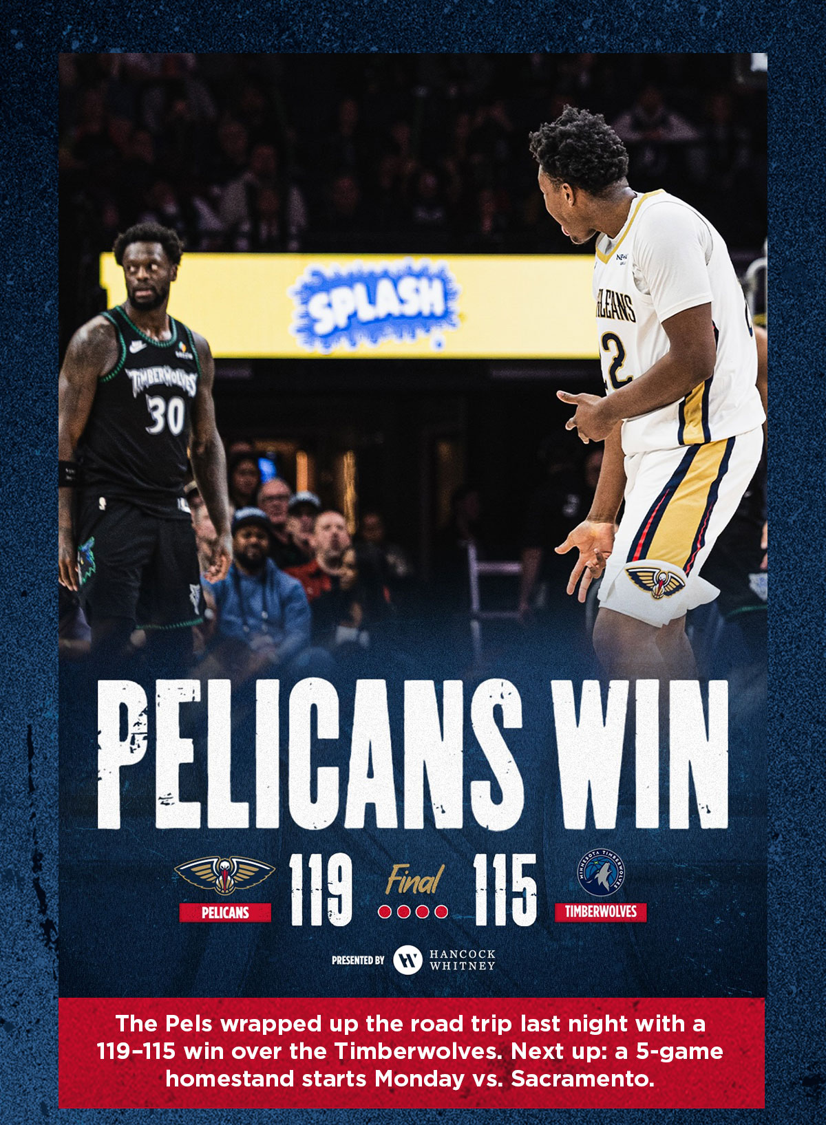 Pelicans Win!